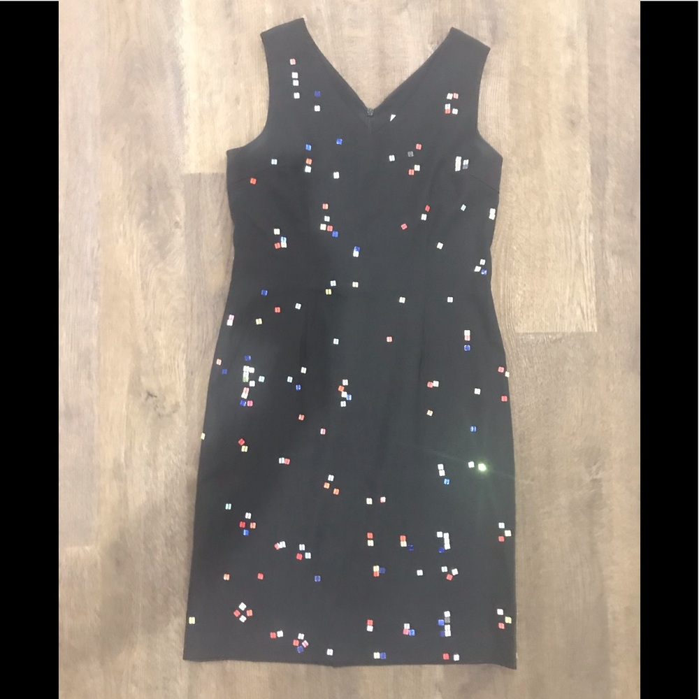 Black Dress with Random coloured Sequins